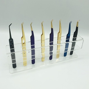 Pinzas Profesionales para Extensión de Pestañas con Recubrimiento de Plasma, Aislamiento de 45 Grados, Agarre Fuerte, Punta Suave Probada a Mano, Precisión con Logotipo - Product Image 2