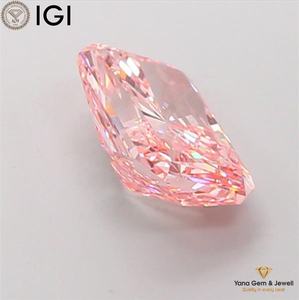 เพชรทรง RADIANT พร้อมใบรับรอง IGI สีชมพูแฟนซีสดใส ความสะอาดระดับ VS2 เพชร CVD ที่เพาะเลี้ยงในห้องปฏิบัติการ น้ำหนัก 3.00 กะรัต สำหรับแหวนระดับพรีเมียม - Product Image 5