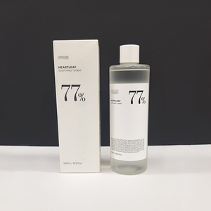 Tónico Vegano HEARTLEAF 77% 500ml, Cosméticos Coreanos Libres de Crueldad Animal, Cuidado de la Piel Calmante e Hidratante - Product Image 1