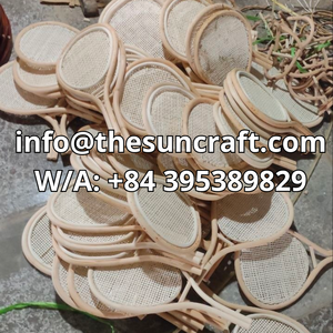 Decorative Rattan Tennis Racket Kids <b>Room</b> Wall Decor Handmade Wicker Sport Toy for Nursery and Playroom Aesthetic Display - Product Image 4