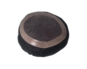 Human Hair Mono Base Toupee Bonnet <b>Wig</b> for <b>Men</b> with Bangladesh Hair Patches and Taz Hair - Product Image 1