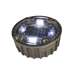 ไฟเตือนใต้ดินแบบตาแมว โซลาร์เซลล์ LED กันน้ำ IP68 วัสดุอะลูมิเนียม พลาสติก และ PC  แผ่นสะท้อนแสงสีขาว - Product Image 1