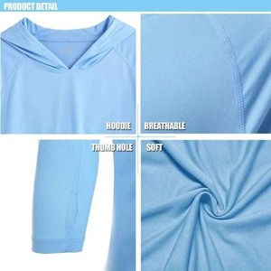 Sudadera con Capucha de Pesca Unisex con Logotipo Personalizado, de Secado Rápido, Protección UV, 100% Poliéster, UPF50, Impermeable y Transpirable - Product Image 4
