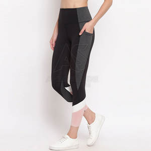 Best Selling Women Yoga <b>Leggings</b> Mid Waist Solid <b>Pattern</b> Eco-Friendly Breathable Spandex/Polyester Workout <b>Legging</b> - Product Image 4