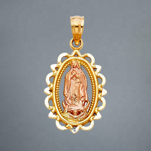 เครื่องประดับทองเหลืองขัดเงาแบบคลาสสิกจี้รูปแม่พระเคลือบสองสีสำหรับผู้ชายเครื่องประดับแฟชั่นสำหรับผู้หญิงดีไซน์ใหม่สำหรับเด็ก - Product Image 4