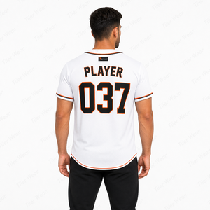เสื้อเบสบอลแบบยูนิเซ็กซ์ พรีเมียม สำหรับวันแข่งขัน น้ำหนักเบา ระบายอากาศได้ดี ผลิตจากโพลีเอสเตอร์ แขนสั้น คอวี สามารถสั่งทำชื่อทีมได้ - Product Image 4