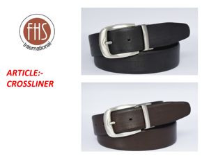 Cinturón de Cuero Reversible de Alta Calidad para Hombre FHS International - Cinturón Formal Texturizado Mate Pequeño para Hombre - Product Image 2