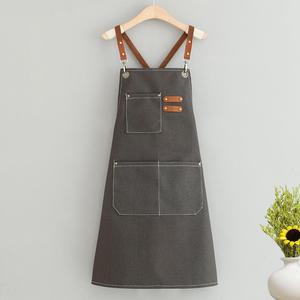 Tablier personnalisé avec logo pour adultes, unisexe, noir, blanc, marron, imperméable, pour cuisine, chef, vêtements de travail, imprimé, brodé, 30x20cm, en stock - Product Image 2
