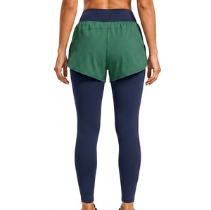 Shorts de Alto Rendimiento con Leggings, Tela de Primera Calidad, Tacto Suave, Estilo Urbano, Cintura Elástica, Leggings de Yoga para Mujer - Product Image 2