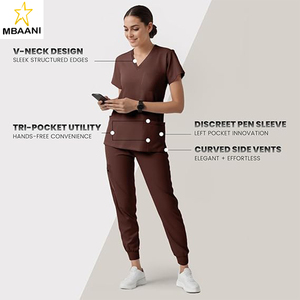 <b>Scrub</b> <b>Tops</b> for Women - V-Neck <b>Top</b> <b>Scrubs</b> with 4 Pockets, Soft Fabric Women’s Medical <b>Scrub</b> <b>Top</b>, Easy Care - Product Image 2