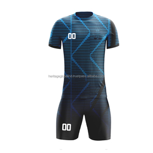 Factory Wholesale Custom Soccer Uniform Set Breathable <b>Waterproof</b> Kit <b>Socks</b> Features New Logo Printing 100% Polyester Cheap Rate - Product Image 2