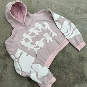 Sudadera con Capucha Personalizada de Alta Calidad 2026, Sudadera con Estampado Puff, Ropa Urbana de Invierno para Hombre, Diseño Moderno con Estampado Puff - Product Image 2