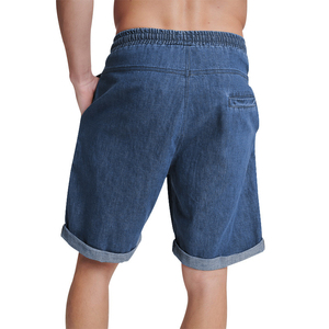 Short en jean coupe droite vintage pour homme, coupe bootcut, bleu clair, séchage rapide, taille mi-haute, hiver - Product Image 5