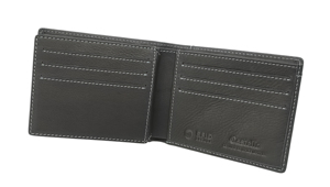 [Meilleure Offre] Portefeuille Homme Castello Bi-fold RFID en Cuir Véritable Noir/Marron Foncé avec Fermeture Souple et Doublure en Polyester Gaufré - Product Image 4
