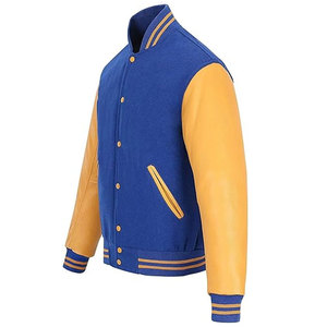Premium Quality Letterman <b>Baseball</b> School College Bomber Varsity <b>Jacket</b> Genuine Leather Sleeves <b>Jacket</b> <b>Men</b> Women - Product Image 1