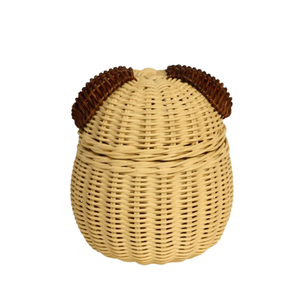 Best Quality Dog Shape Rattan Kids Room Toy Storage <b>Basket</b> Lovely Puppy <b>Wicker</b> Storage Bin Toddler Bedroom Decoration Wholesale - Product Image 4
