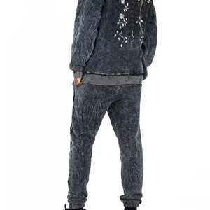 Ensemble de survêtement en molleton taupe pour homme, sweat-shirt à capuche et pantalon de jogging, deux pièces, vêtements de sport d'hiver - Product Image 4