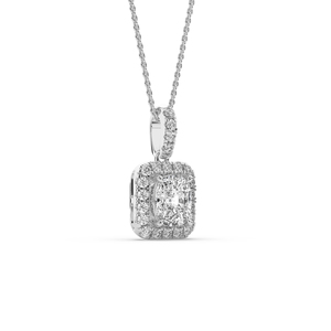 IGI Certified 3 Ct Cushion cut Lab Grown Diamond Pendant 925 <b>Silver</b> Unique Style Lightweight Brilliant Cut Wedding Fine Jewelry - Product Image 6