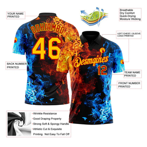 Camiseta Polo de Golf con Diseño Estampado de Alta Calidad, Elástica, Personalizada con Logotipo OEM, Sublimada, Floral, Camisetas Polo Personalizadas - Product Image 2