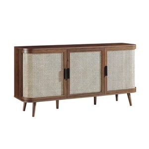 Modern Large 3 Door Wooden Sideboard <b>Cabinet</b> with Ample <b>Storage</b> Solid Wood Buffet for <b>Dining</b> <b>Room</b> Living <b>Room</b> Home Furniture - Product Image 1