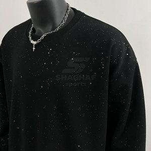 Sweat-shirt personnalisé pour homme avec strass, couleur unie, sweat-shirt avec strass de haute qualité pour homme - Product Image 5