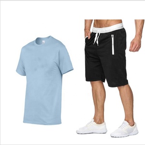 Conjunto de ropa de verano para hombre, camiseta de manga corta y pantalones cortos, 2 piezas - Product Image 1