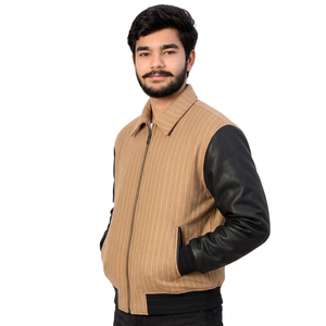 Veste de sport scolaire personnalisée en mélange de laine avec logo brodé, coupe décontractée, livraison rapide pour les marques de vêtements américaines - Product Image 2