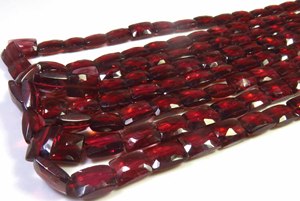 Perles de grenat rouge naturel africain de haute qualité, coupe baguette facettée 6x9mm, 17 pouces, provenance Mozambique, pour la fabrication de bijoux DIY - Product Image 2