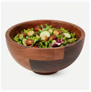 Tazón para Servir de Madera de Acacia Hecho a Mano, Ecológico, Moderno, Grande, para Ensaladas, para Comedor, Cocina y Vajilla de Restaurante - Product Image 3