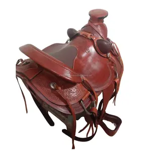 Peaje a mano Western Leather Horse barril Saddle Personalizar Racing Barril Saddle Con cosido a mano a granel - Product Image 1