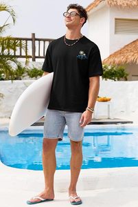 เสื้อยืดพิมพ์ลายผู้ชาย ดีไซน์กราฟิกทันสมัย แขนสั้น สวมใส่สบาย ผ้าเนื้อน้ำหนักเบา ระบายอากาศได้ดี เหมาะสำหรับชุดฤดูร้อน - Product Image 5