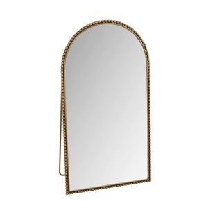 Specchio da pavimento a tutta lunghezza con arco in ferro oro con piedini di supporto per soggiorno o camera da letto - Product Image 5