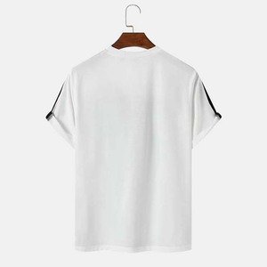 เสื้อยืดคอกลมโอเวอร์ไซส์พิมพ์ลายตามสั่งสำหรับผู้ชาย ผ้าฝ้าย 100% ไซส์พลัส สีบล็อก น้ำหนัก 220 กรัม เสื้อเปล่าลำลอง - Product Image 2