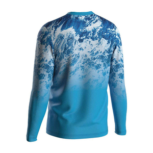 Vente en gros de chemises de pêche personnalisées UPF 50+, tenue de pêche pour hommes, maillot de pêche 100% polyester, séchage rapide, sublimation, manches longues - Product Image 2