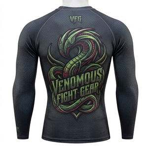 Camiseta deportiva de compresión de cintura alta para hombre, de secado rápido, elástica, de manga corta, con estampado para culturismo. - Product Image 6