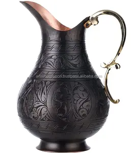 Nueva jarra de cobre puro en dos colores exterior negro e Interior vaso de cobre 2 L Space Party CLASSIC impresionante jarra de cobre suministro para el hogar