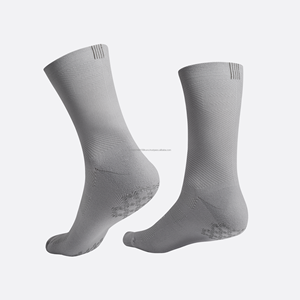[HYVLE] Calcetines antideslizantes WE-STIM Lightning (gris claro) calcetines de compresión con protección para los tobillos, cómodos y con amortiguación antideslizante - Product Image 3