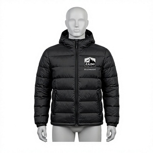 ZAINI Men's Waterproof Windproof Hooded Thick Winter <b>Quilted</b> <b>Jacket</b> 500g Polyester Worsted Fabric Camouflage <b>Pattern</b> Custom Logo - Product Image 1