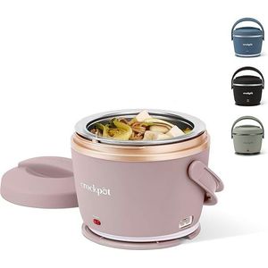 Scaldavivande Elettrico Portatile Crock-Pot da 20 Once Rosa Cipria per Viaggi e Auto |   Piatto Anti-Goccia - Product Image 2