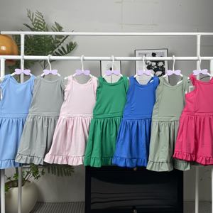 ชุดกีฬาสำหรับเด็กผู้หญิงจาก <span class=keywords><strong>Hanzi</strong></span> Manufacturer สำหรับฤดูร้อน เสื้อผ้าออกกำลังกายและโยคะ ชุดกีฬาสำหรับเด็กเล็ก-ชุดกีฬาสำหรับเด็กผู้หญิง ชุดเทนนิส - Product Image 1