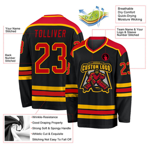 Maillots de hockey sur glace pour hommes de haute qualité personnalisables, personnalisation complète de l'équipe disponible avec services OEM, couleurs et tailles personnalisées - Product Image 6