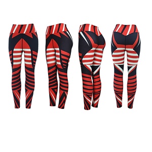 Leggings de yoga à taille élastique Nouveau legging personnalisé imprimé par sublimation pour femmes en vente de gros Fabrication de nouveaux leggings imprimés pour femmes - Product Image 5