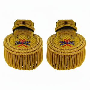 สินค้ามาใหม่ 2026 ชุดเครื่องแบบพิธีการพร้อมแผ่นประดับไหล่แบบพรีเมียม ลายดิ้นทอง สำหรับขบวนพาเหรด - Product Image 2