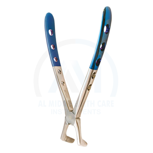 Pince d'extraction dentaire Al Mida Healthcare pour racines inférieures, manche bleu, instrument chirurgical manuel, certifié CE Classe II - Product Image 3