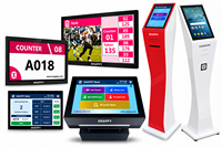 Système de gestion de files d'attente sans fil en libre-service avec écran tactile LCD pour comptoir de service client et affichage des tickets