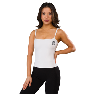 Camiseta sin mangas Basics Cami para mujer, sin costuras, ligera, elástica, para hacer ejercicio, para usar en capas, con ajuste cómodo, color blanco - Product Image 3