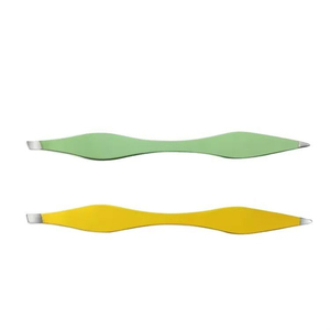 Pince à épiler professionnelle en acier inoxydable double face, pointe fine, légère, durable, style luxueux, personnalisable pour sourcils - Product Image 1