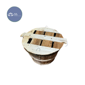 Panier rond en bois vintage le plus vendu, naturel, pour le stockage des fruits de mer et des crabes, vente en gros - Product Image 1