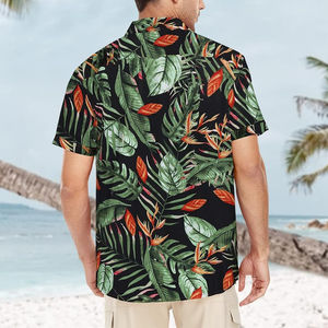 Chemises Hawaïennes pour Hommes à Col Revers, Logo Personnalisé, Satin Écologique, Séchage Rapide, Respirantes, Manches Courtes - Product Image 4