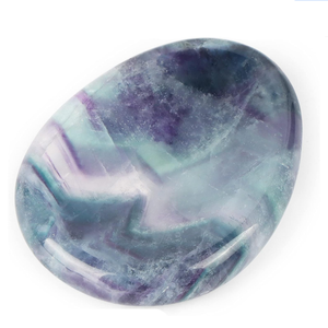 Pierre de poche anti-stress en fluorite arc-en-ciel naturelle, cristal de guérison, pierre précieuse pour massage, vente en gros - Product Image 5